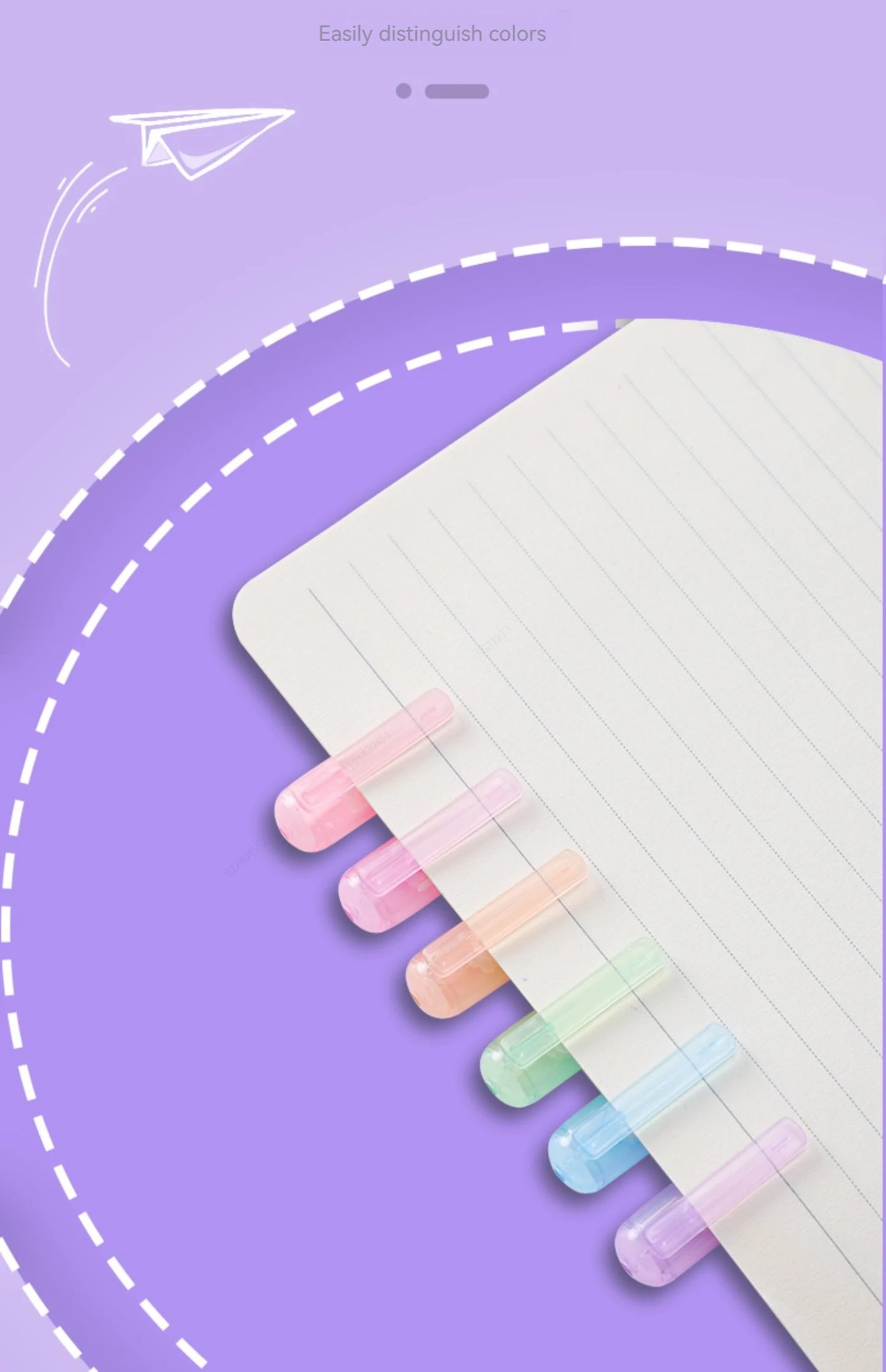 Flower Line Shape Highlighter Pen Roller Tip Curve Liner Marker.