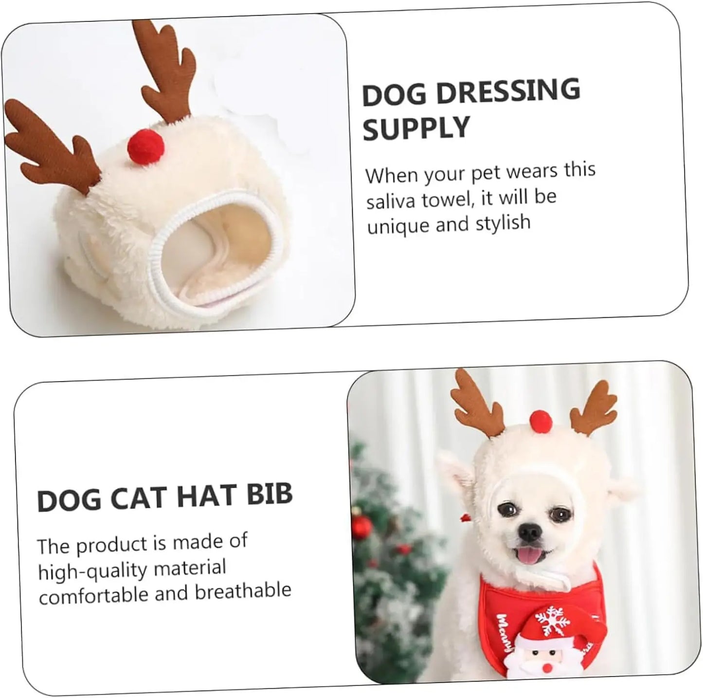 Christmas Tree Pom-Pom Hat, Dog Santa Hat.