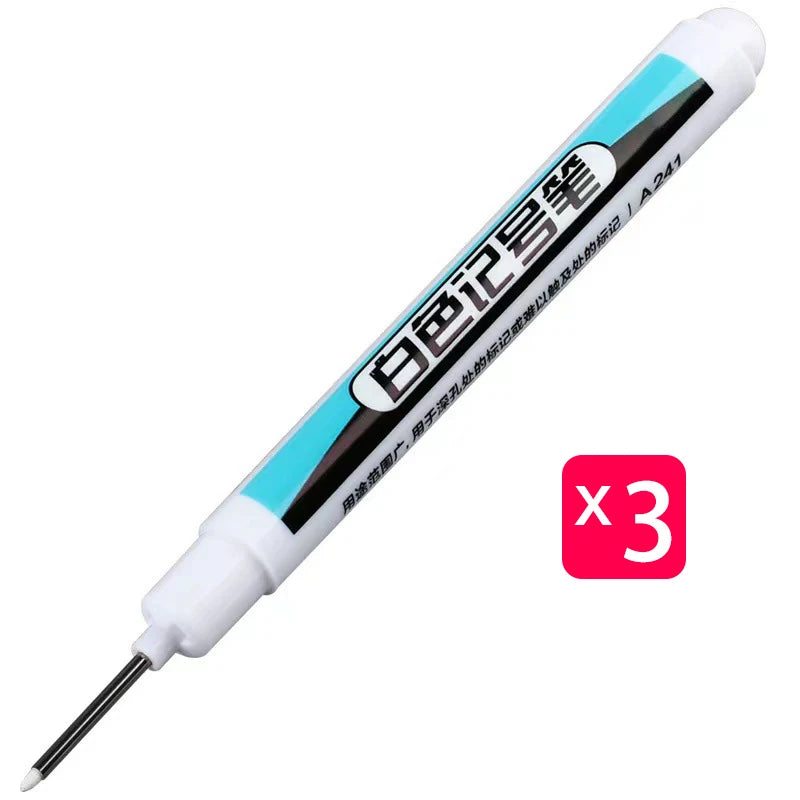 White Marker Oily Fine Tip Courier Waterproof Non-Fading, Card Tire Glass Highlighter.